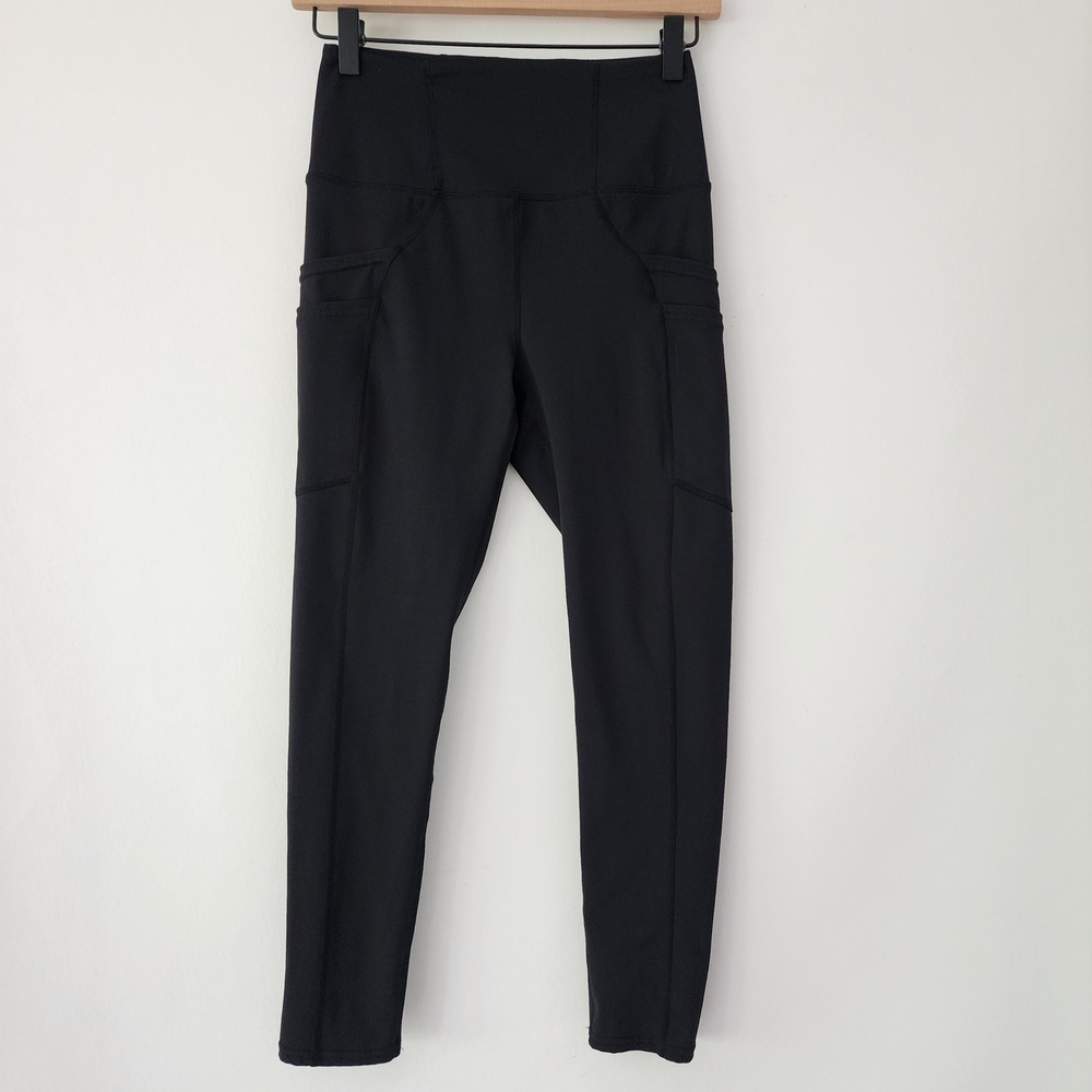 Free People Movement black‎ legging side pockets womens size S